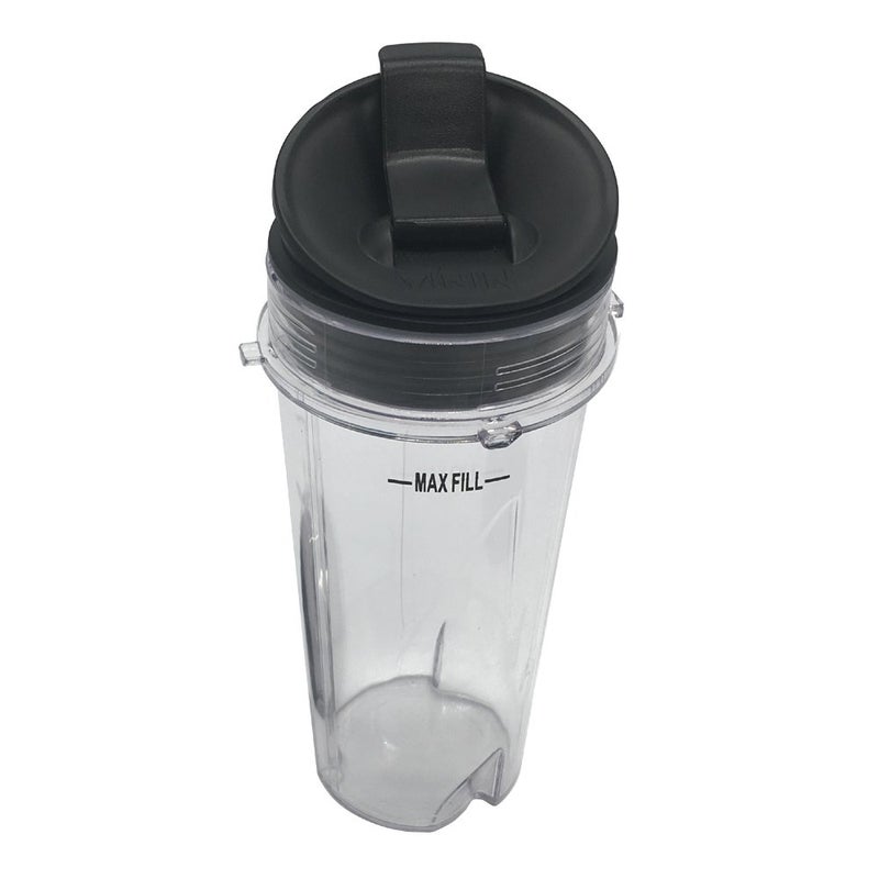 JOYSTAR عبوة مزدوجة سعة 16 أونصة (16 أونصة) مع غطاء Sip & Seal مناسب لسلسلة خلاط Nutri Ninja مع BL660/BL663/BL663CO/BL665Q/BL771/BL773CO/BL780/BL780CO/BL810/BL820/BL830/QB3000/QB3000SSW/QB3004/QB3005 - Image 2